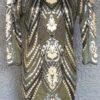 Evening dress, 1920's Gatsby inspired, 3/4 sleeve. - Image 4