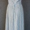 1950's, Evening Gown, light blue, satin & lace, handmade, USA, size 12. - Image 3
