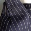 1940's, Double Breasted jacket, Navy pinstriped, gaberdine/wool, size M-L - Image 5