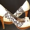 'Guess' Leopard Print heels, leather/synthetic snakeskin, size 9m - Image 2