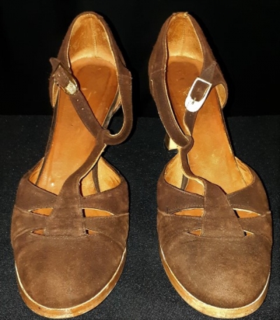 Suede Mary Jaynes by 'Sportsgirl', Chocolate brown, size 8