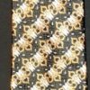 1970's, Tie, polyester/cotton, black/orange/white printed - Image 2