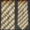 1970's, Tie, polyester/cotton, black/orange/white printed