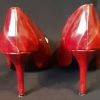 High Heels, Red, Leather, pointy toe, by 'Cellini' size 10 - Image 5