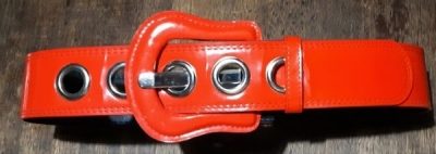 Red PVC belt, S-M.