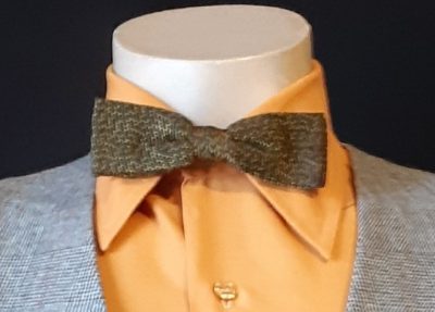 Vintage Bow tie, green/mustard, USA, By 'Ormond'