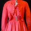 1980's Dress and Jacket, by 'Leon Haskin', taffeta, size 10 - Image 3