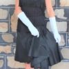 1940's, Cocktail frock, Black, fringed trim, satin, USA, size 8 - Image 5