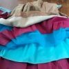 1980's Strapless Party dress, Coffee/blue/purple Polka-dot, silk, by 'Suzanne Cole', size 8 - Image 7