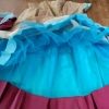 1980's Strapless Party dress, Coffee/blue/purple Polka-dot, silk, by 'Suzanne Cole', size 8 - Image 8