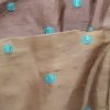 1980's Strapless Party dress, Coffee/blue/purple Polka-dot, silk, by 'Suzanne Cole', size 8 - Image 11
