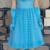 1950's, Party Dress & Gloves, blue, Nylon/satin, by 'Linda Patrica', USA, size 10. - Image 5