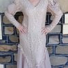 1980's, 'Titanic' inspired gown, Georgette & Lace, polyester, by 'Celeste', USA, size 12 - Image 2