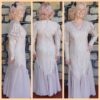 1980's, 'Titanic' inspired gown, Georgette & Lace, polyester, by 'Celeste', USA, size 12