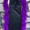 1920's, Charleston Inspired, Black dress & purple feather boa & headband, bri-nylon, by 'Glorouin', size 12 - Image 6