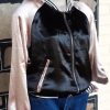 Bomber Jacket, Rock-a-billy, pink/black, satin polyester, reversible, by 'Paper Closet', size 8-10 - Image 6