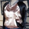 Bomber Jacket, Rock-a-billy, pink/black, satin polyester, reversible, by 'Paper Closet', size 8-10 - Image 10