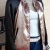 Bomber Jacket, Rock-a-billy, pink/black, satin polyester, reversible, by 'Paper Closet', size 8-10 - Image 8