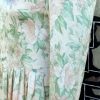 1980's, Long sleeved dress, apricot floral print, polyester, by 'Hiyoshiya' size 10 - Image 2