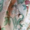1980's, Long sleeved dress, apricot floral print, polyester, by 'Hiyoshiya' size 10 - Image 7