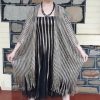 Kimono, Lurex, Black/gold striped, by 'Kendall James', one size. - Image 9