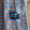 Tie, 1980's, Geometric Print, lavender/orange, polyester, by 'Viking' - Image 3