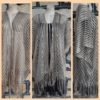 Kimono, Lurex, Black/gold striped, by 'Kendall James', one size.