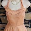 1940's, Halter neck swing dress & Bolero, apricot, rayon, handmade, size 6 - Image 3
