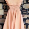 1940's, Halter neck swing dress & Bolero, apricot, rayon, handmade, size 6 - Image 8