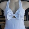 Halter Neck Swing dress, 50's inspired, white, Polyester/cotton, by 'Sunshine' size 10 - Image 3