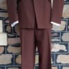 1970's Dinner Suit, Chocolate Brown, wool/poly, by 'Glen Ford of Sydney', size 2XL
