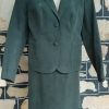 1970's, Suede Skirt Suit, forest green, size 14 - Image 2