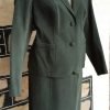 1970's, Suede Skirt Suit, forest green, size 14 - Image 10