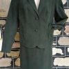 1970's, Suede Skirt Suit, forest green, size 14 - Image 11