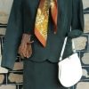 1970's, Suede Skirt Suit, forest green, size 14 - Image 14