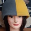 1970's 'Jockey' style suede hat, mustard/slate, by 'Eldee of Sydney', size 54cm - Image 2