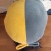 1970's 'Jockey' style suede hat, mustard/slate, by 'Eldee of Sydney', size 54cm - Image 6