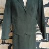1970's, Suede Skirt Suit, forest green, size 14 - Image 3