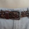 Vintage, Plaited Leather Belt, Made in India, size adjustable to fit S, M or L