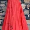 Full Circle Skirt, Red, Cotton, Handmade, size 10-12 - Image 3