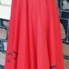 Full Circle Skirt, Red, Cotton, Handmade, size 10-12 - Image 9