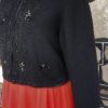 1950's, Vintage Cropped Cardigan, black, lambswool/angora, by 'I Did It', size M - Image 4
