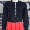 1950's, Vintage Cropped Cardigan, black, lambswool/angora, by 'I Did It', size M - Image 9
