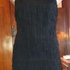 Flapper Dress & Feather Headband, Black, by 'Cue', acetate, size 10-12 - Image 4