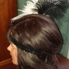 Flapper Dress & Feather Headband, Black, by 'Cue', acetate, size 10-12 - Image 15