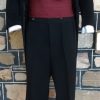 1930's, Vintage 2 piece Suit, Tails and tuxedo Pants, Black, Wool, size L