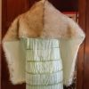 Vintage Faux Fur Wrap, Beige/Olive, polyester/nylon, 33cm X 163cm. - Image 6