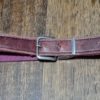 Belt, Canvas/ leather, maroon/ grey, size 32"-36", by 'Farah' - Image 3