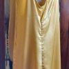 Flapper Dress, Satin Polyester, Mustard, Handmade, size L - Image 3