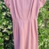 1950s Cocktail Frock, Mushroom Pink, Rayon, styled by 'Felice' of Melbourne, size 6 - Image 7